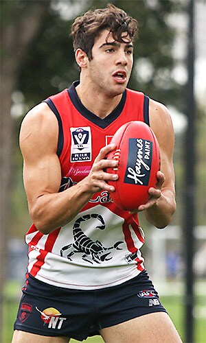Melbourne's Christian Petracca in action during the Good Friday VFL hit-out. Picture: melbournefc.com.au - ${keywords}